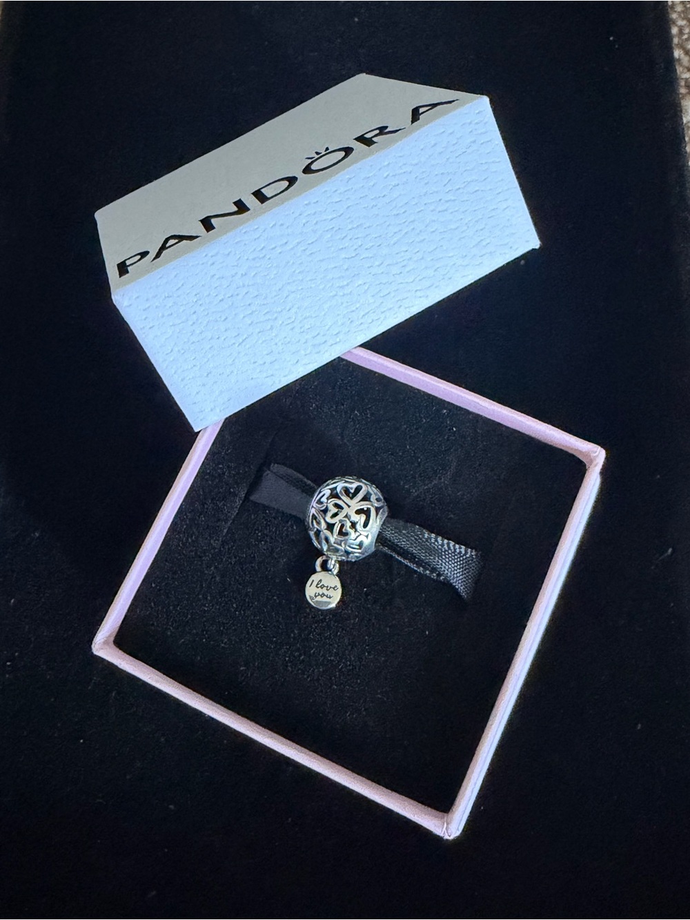 Openwork Love Hearts Charm